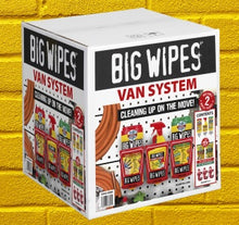 Load image into Gallery viewer, Big Wipes Van System - 3 brackets and Assorted Wipes Heavy Duty Multi Surface