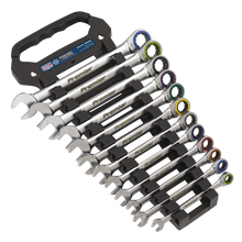 Load image into Gallery viewer, SEALEY Combination Ratchet Spanner Set 12pc Metric - Platinum Series