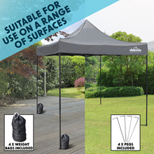 Load image into Gallery viewer, Dellonda Premium 3 x 3m Pop-Up Gazebo, PVC Coated, Water Resistant, Supplied with Carry Bag, Rope, Stakes & Weight Bags