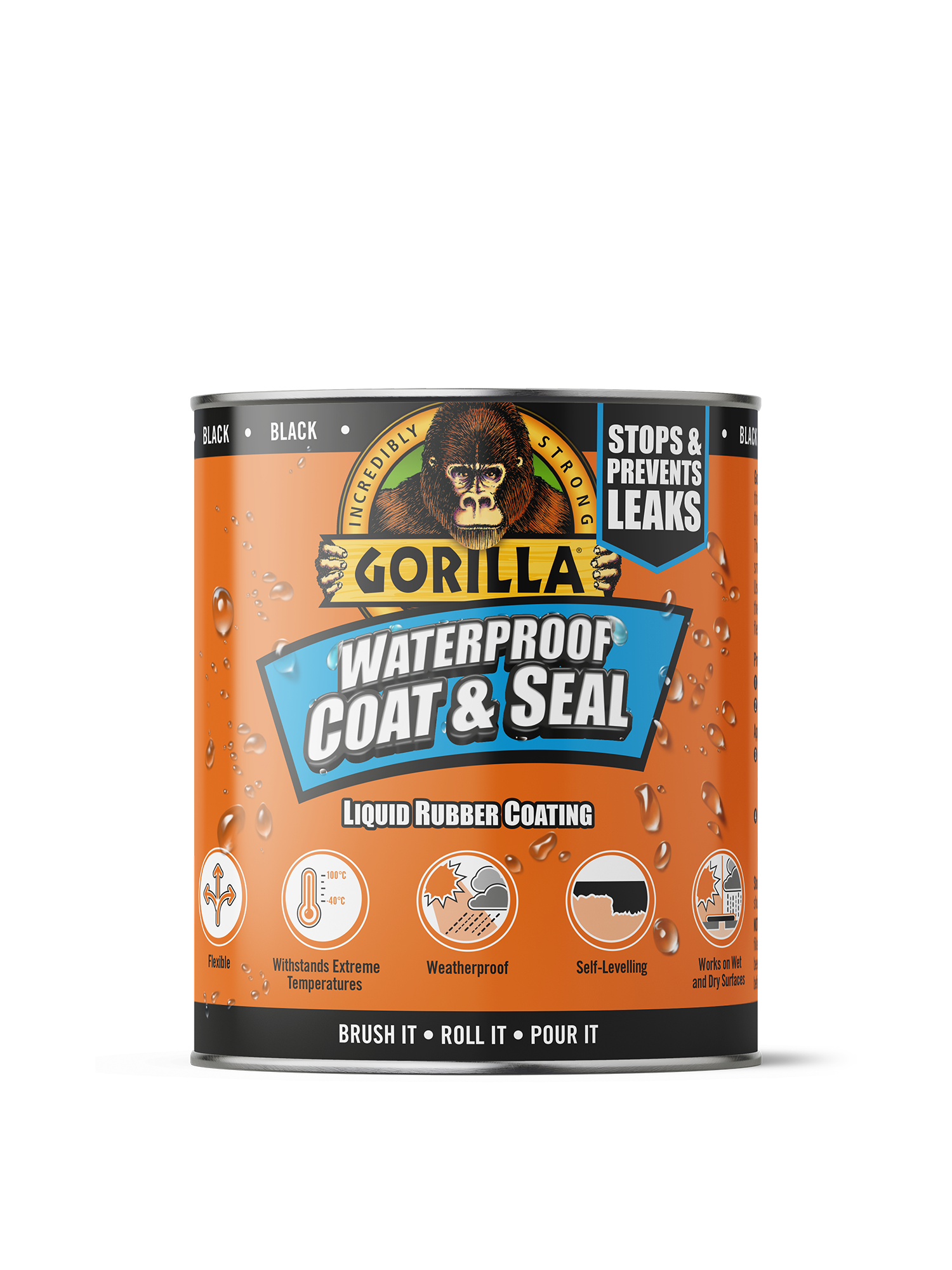 Gorilla Waterproof Coating Seal Black 946ml The Sticky Stuff