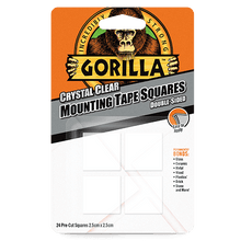 Load image into Gallery viewer, Gorilla Clear Double Sided Mounting Tape Squares - Pack of 24