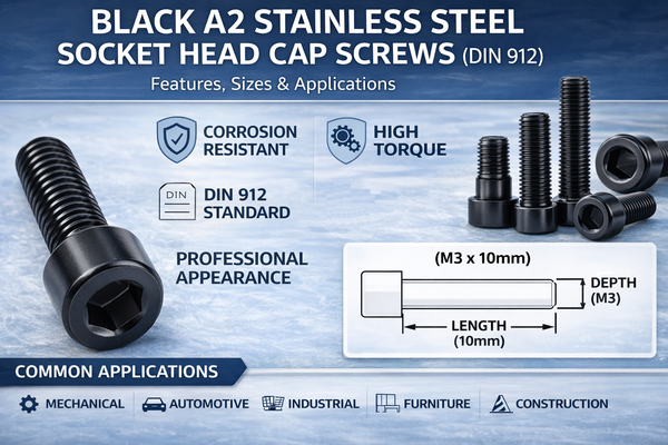 Black A2 Stainless Steel Socket Head Cap Screws (DIN 912) Guide