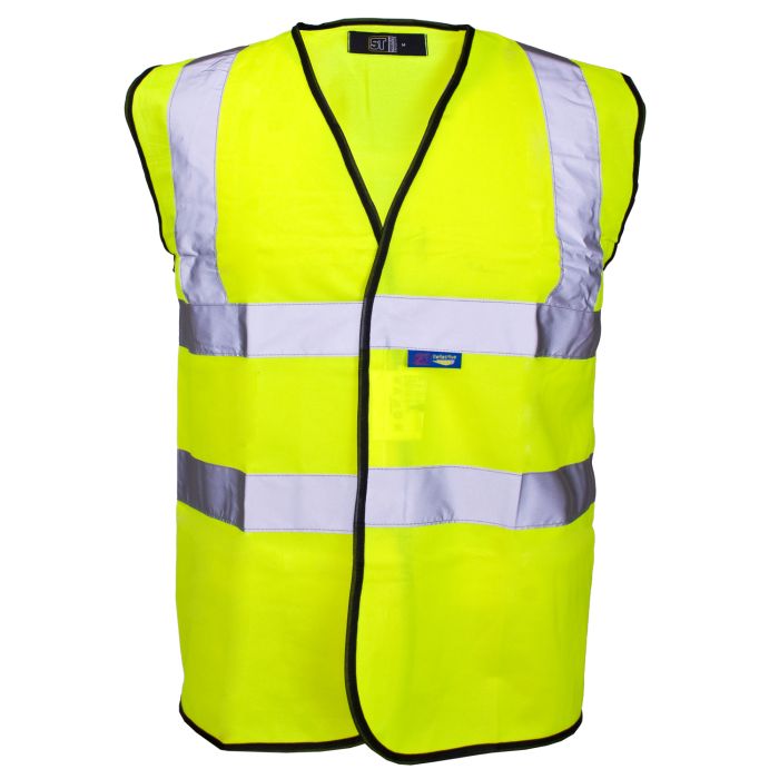 Supertouch Hi-Vis Yellow Velcro Vest - LARGE