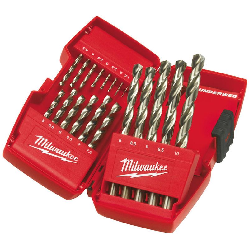 Milwaukee 4932352374 HSS-G (DIN338) Metal Drill Set 19 Piece 1-10mm