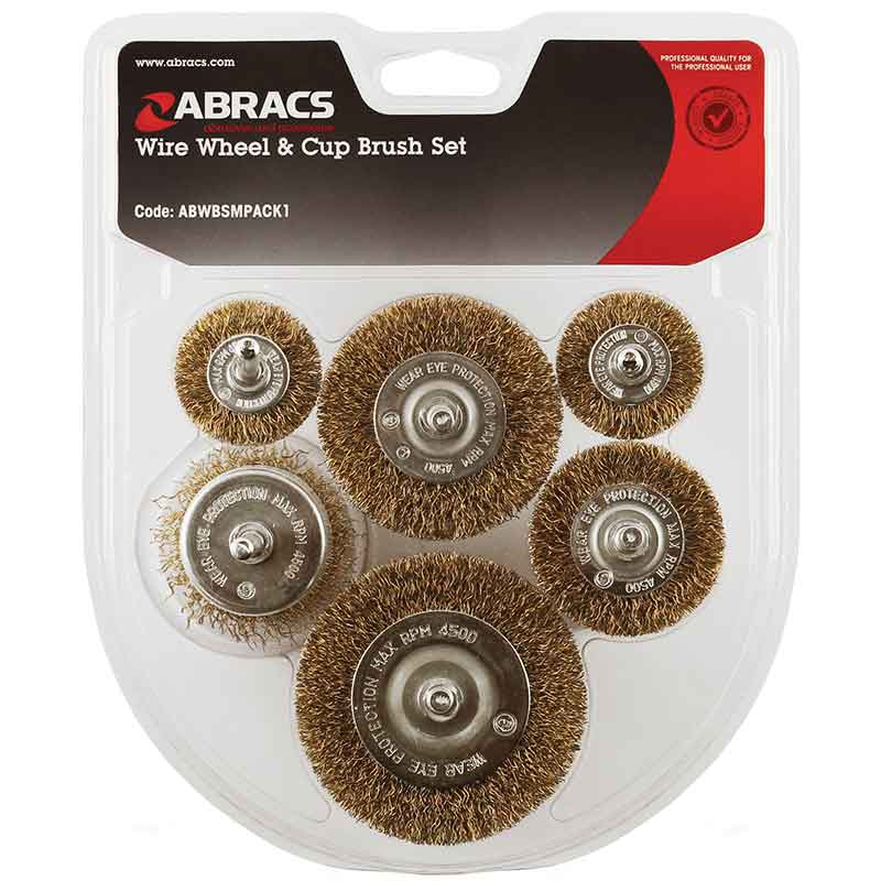 Wire Wheel & Cup Brush Set (6pcs)