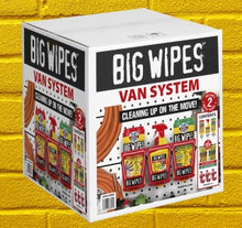 Load image into Gallery viewer, Big Wipes Van System - 3 brackets and Assorted Wipes Heavy Duty Multi Surface
