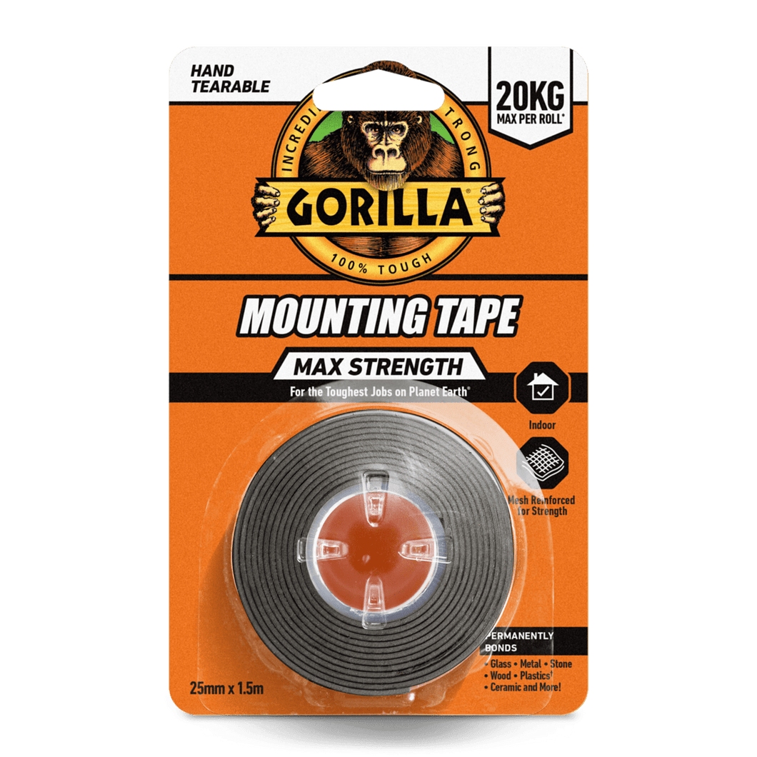 Gorilla Max Strength Indoor Mounting Tape 1.5m