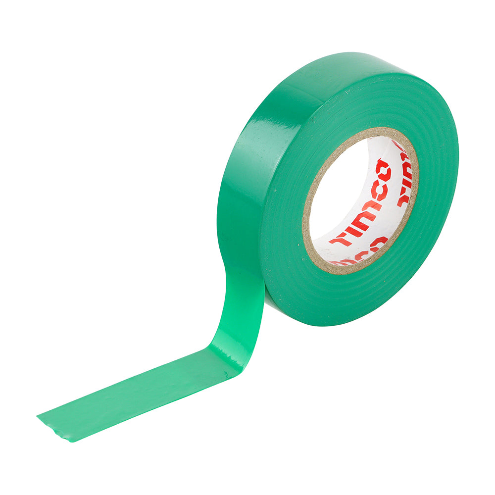 Timco PVC Electrical Insulation Tape - Green - 25m x 18mm