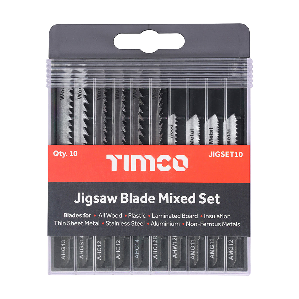 Mixed Jigsaw Set - Wood & Metal Cutting - High Carbon Steel & HSS Blades - 10PCS