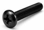 M5 Pan Head Pozi Machine Screws - A2 Black Stainless Steel (DIN 7985)
