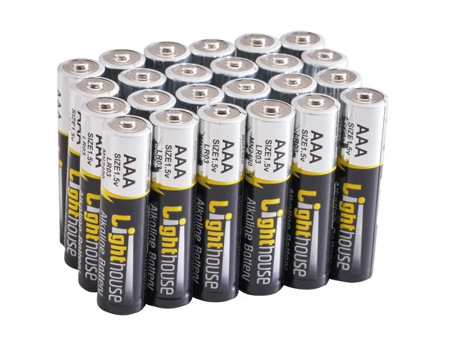 Lighthouse AAA Alkaline Batteries 24 Pack