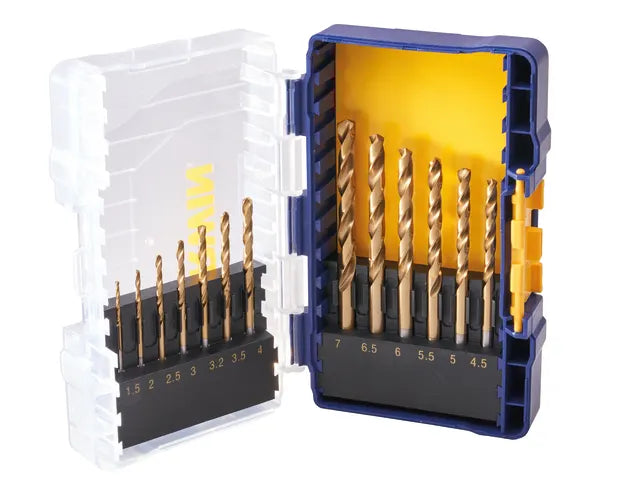 Irwin Tools 13 Piece HSS Pro Titanium Drill Bit Set