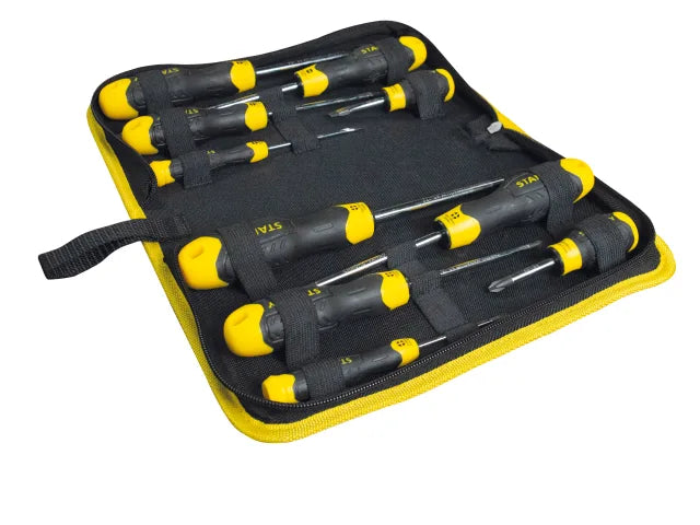 STANLEY® 10 Piece CUSHION GRIP™ Screwdriver Set in Wallet