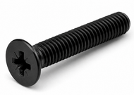 M3 Countersunk Pozi Machine Screw – A2 Black Stainless Steel (DIN 965)