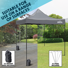 Load image into Gallery viewer, Dellonda Premium 3 x 3m Pop-Up Gazebo, PVC Coated, Water Resistant, Supplied with Carry Bag, Rope, Stakes &amp; Weight Bags
