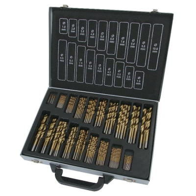 PTI 170pc Tin Coated HSS Drill Bit Set