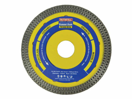 Faithfull TT1011522 Porcelain Diamond Blade 115 x 22.23mm FAIDB115CRP