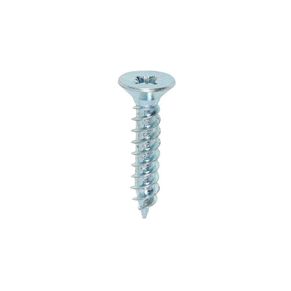 Twin-Threaded Woodscrews - PZ - Double Countersunk - Zinc