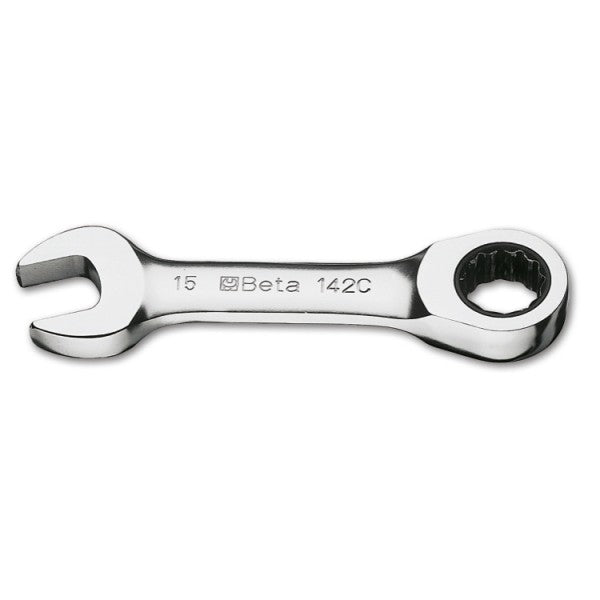 Beta Tools 142 Stubby/Short Ratchet Combination Wrench - Various Sizes