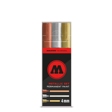 Load image into Gallery viewer, Molotow Permanent Paint Metallic Marker Pen Set 4mm
