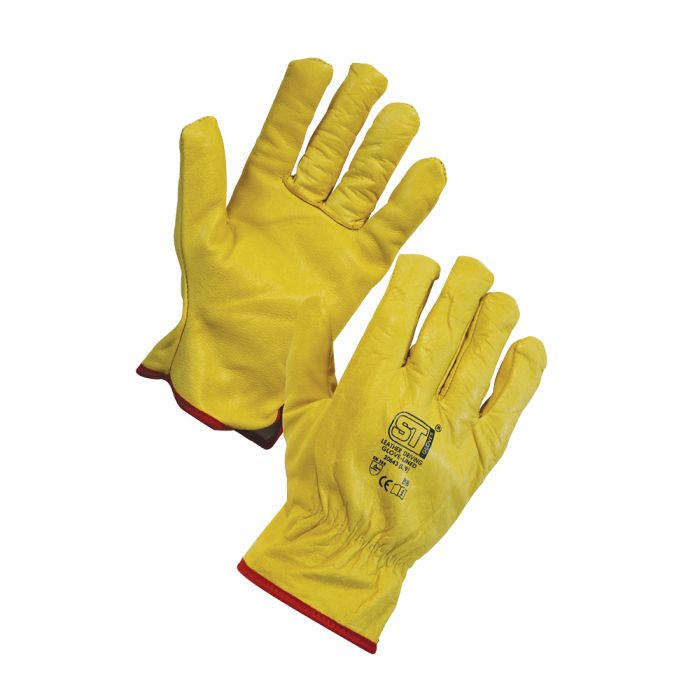 Supertouch Unlined Leather Driving Gloves - Large