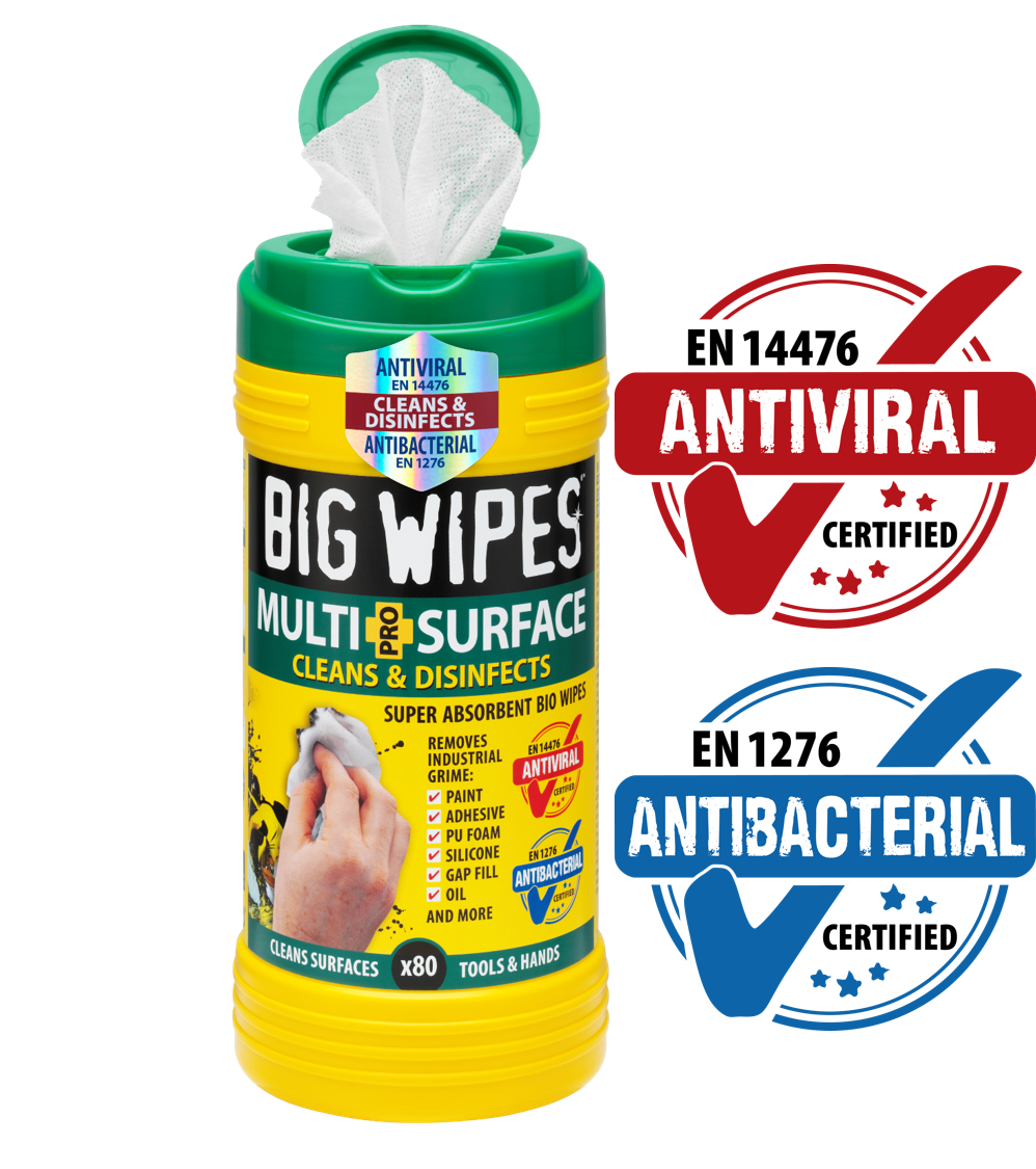 Big Wipes Green Top Antiviral Multi-Surface Bio Pro+ - 80 Wipes