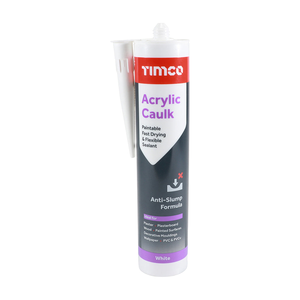 Timco Acrylic Caulk 300ml - White