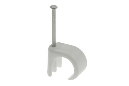 100 x White Expandable Cable Clip 25mm To suit 5 - 7mm Cable