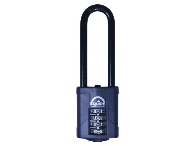 Squire Combination Padlock 4-Wheel 40mm Extra Long Shackle 63mm