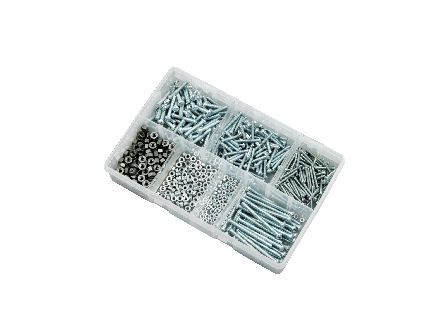 KITMASTER Slot Pan Machine Screw & Nuts Kit. 2-6BA Self Colour & Bzp