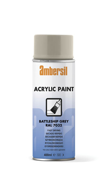 Ambersil Acrylic Spray Paint - Battleship Grey - RAL 7032