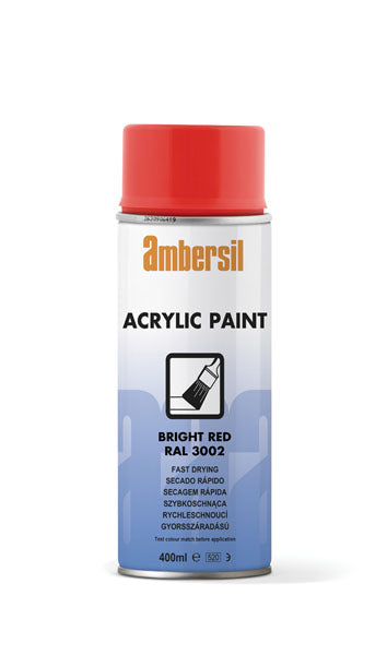 Ambersil Acrylic Spray Paint - Bright Red - RAL 3002