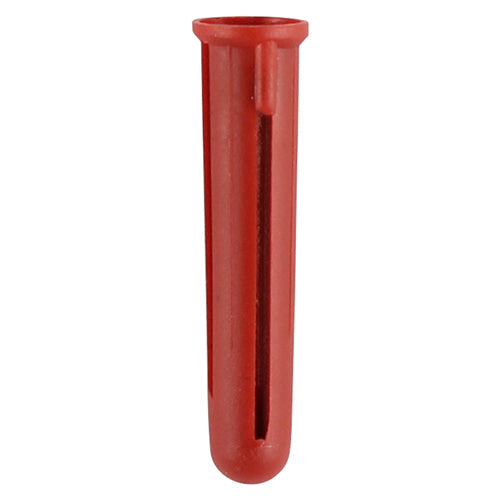 Timco Plastic Wall Plugs - Red 7.5mm - 100pcs