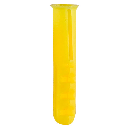 Timco Plastic Wall Plugs - Yellow 6.0mm - 100pcs