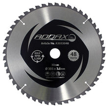 Load image into Gallery viewer, Timco TCT -5 Degree Aluminium Circular  Saw Blades
