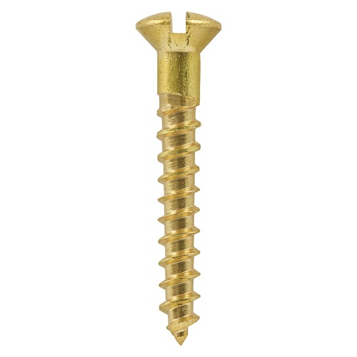 Timco Brass Woodscrew - Raised Head