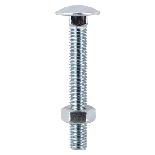 Carriage / Coach / Cup Bolts & Hex Nuts - Zinc - M16