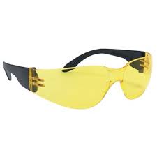 Blackrock Safety Spectacle With Anti-Scratch Lens - EN166 - Yellow