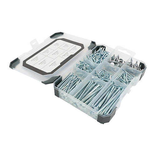 TIMCO Nails Galvanised Bright Mixed Tray - 345pcs