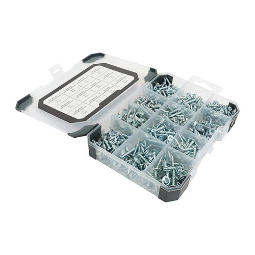 TIMCO Self-tapping Silver Screws Mixed Tray - 515pcs