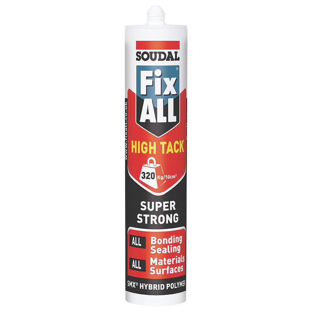 Soudal Fix All High Tack Adhesive & Sealant - White 290ml