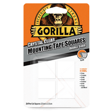 Load image into Gallery viewer, Gorilla Clear Double Sided Mounting Tape Squares - Pack of 24
