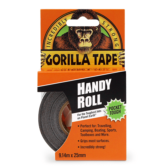 Gorilla Tape Handy Roll - Black 25mm x 9m