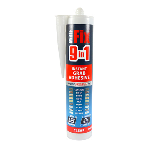 Timco 9 in 1 Instant Grab Adhesive - Clear 290ml