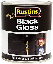 Rustins Quick Dry Small Job Gloss Paint Black 250ml