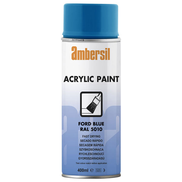 Ambersil Acrylic Spray Paint - Ford Blue - RAL 5010