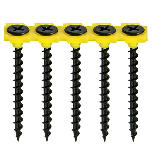 Timco Collated Drywall Screws - Coarse Thread - Black - PH - Bugle