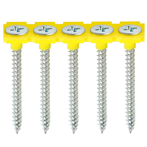 Collated Drywall Metal Stud Plasterboard Screws - PH - Bugle - Fine Thread - Zinc