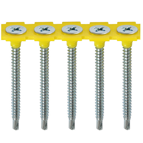 Collated Drywall Metal Stud Plasterboard Screws - PH - Bugle - Fine Thread - Self Drilling - Zinc