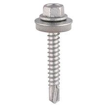 Load image into Gallery viewer, Silver Organic Hex Self-Drilling Screws EPDM Washer

